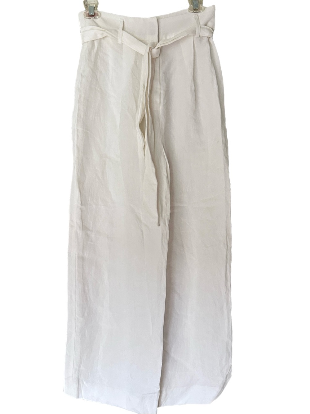 Mara Hoffman White Linen Blend Pants Old Money Resort Preppy Vacation Luxury 0
